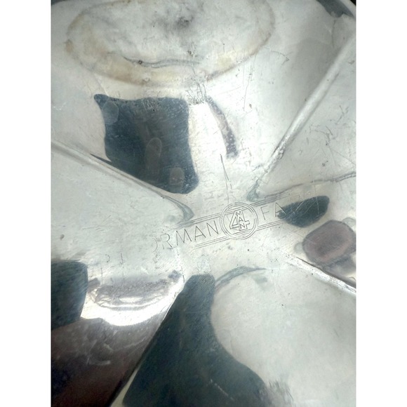 Vintage Wrought Forman Family Divided Dish, Silver Art Nouveau Floral Tray - Picture 5 of 9